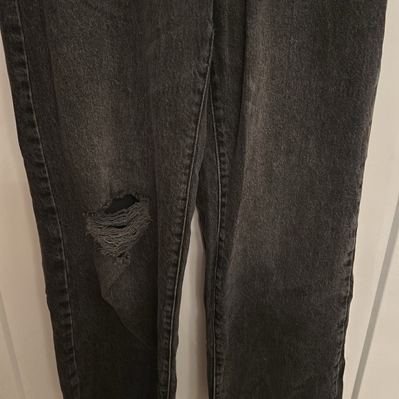 Garage denim wide leg grey jeans with ripped knee, size 0/24 - Picture 6 of 6